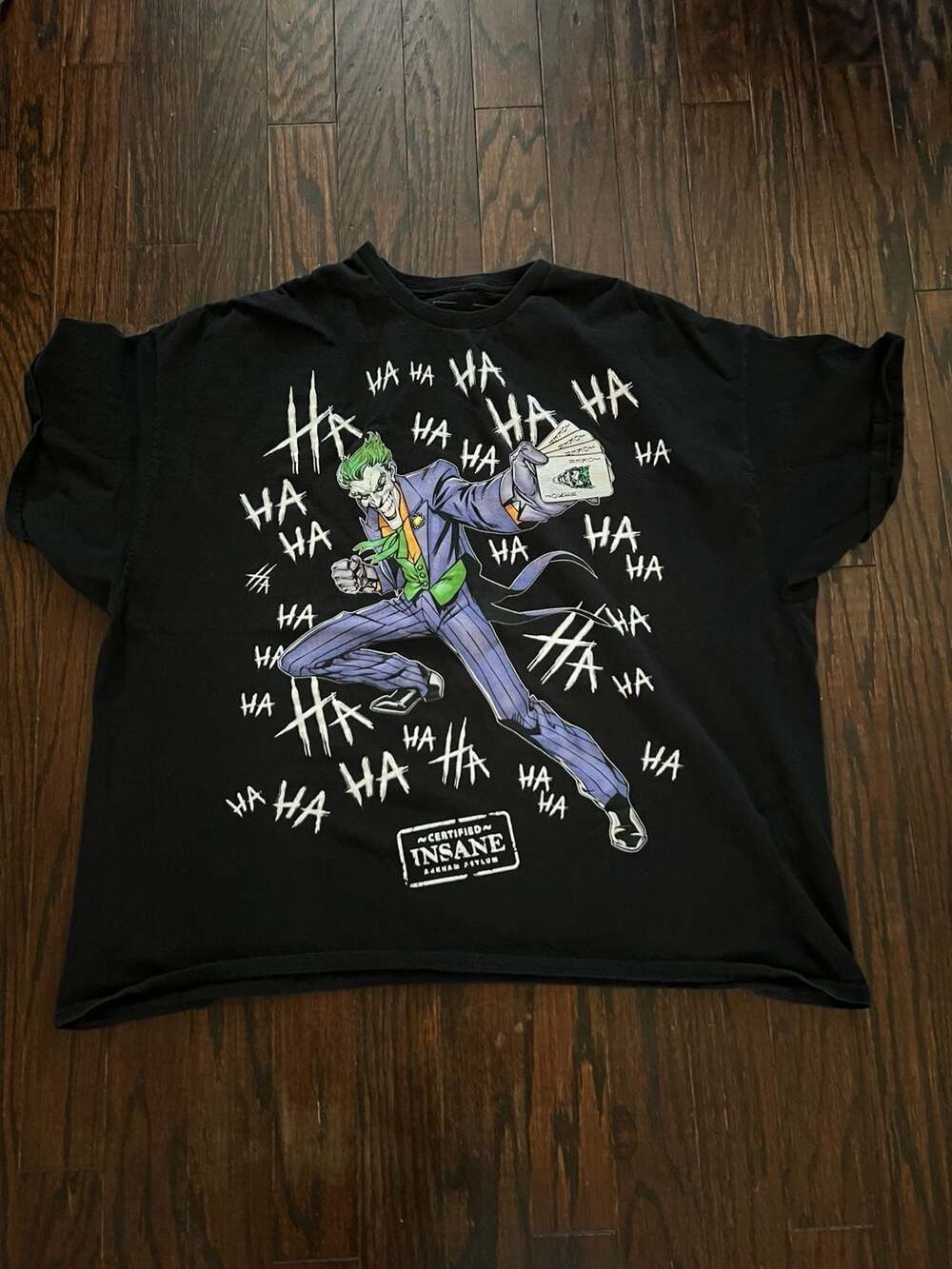 DC Comics Batman The Joker Certified Insane Size 4XL Black Graphic T-Shirt